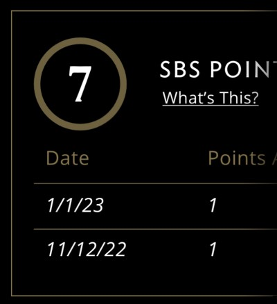 Accumulate SBS Points & Year-Round Benefits