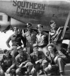 american soldiers in front of plane with southern comfort logo 